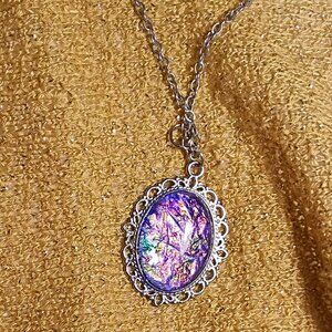 Purple Haze Rave Festival Fantasy Glass Pendant